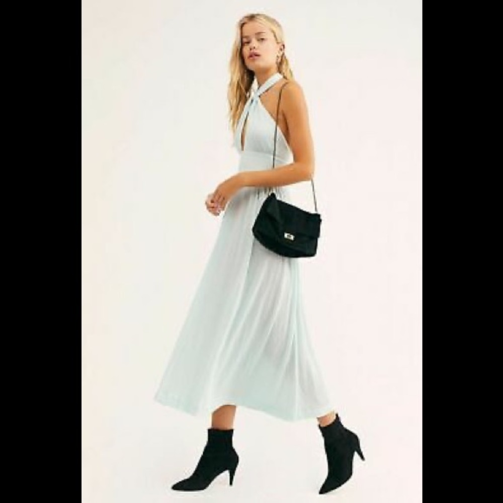 NWOT Free People halter midi dress Mint.